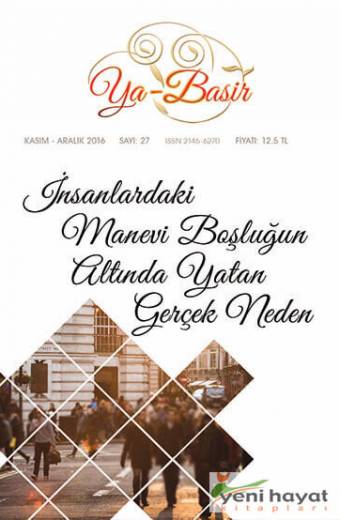 Ya Basir Dergisi 27. Sayı Kasım-Aralık 2016 Yeni Hayat Kitapları